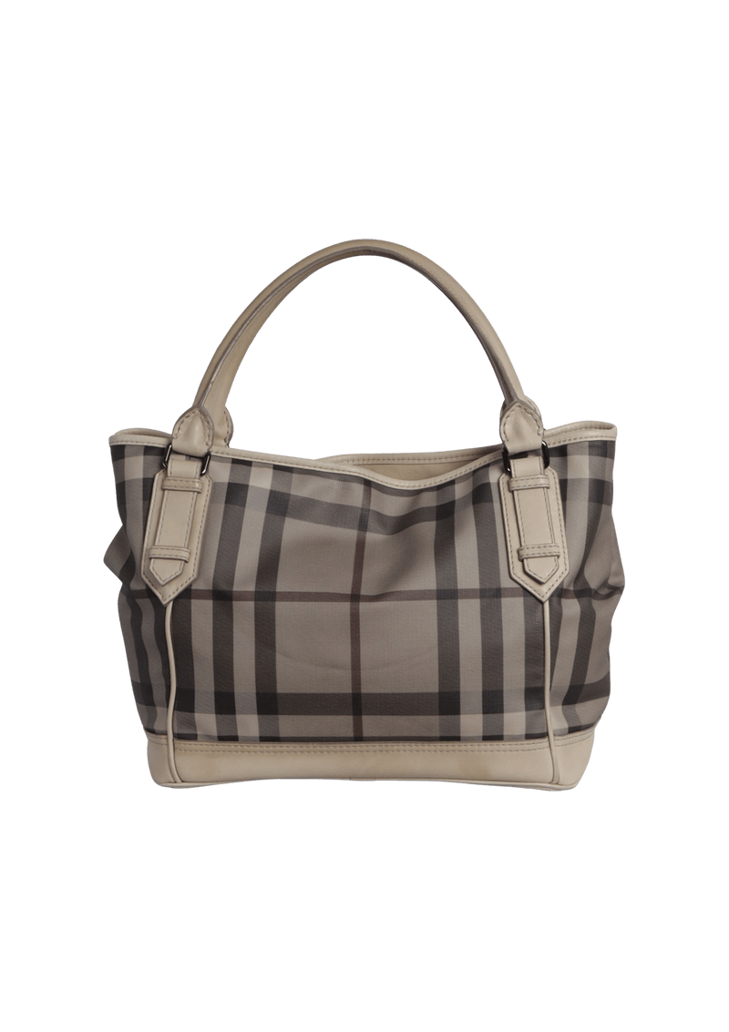 SMOKED CHECK TOTE BAG