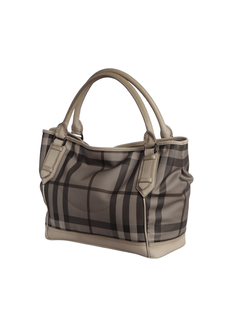 SMOKED CHECK TOTE BAG