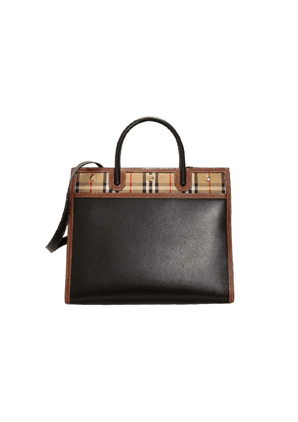 BOLSA BURBERRY VINTAGE CHECK TITLE BAG PRETA ORIGINAL – Gringa