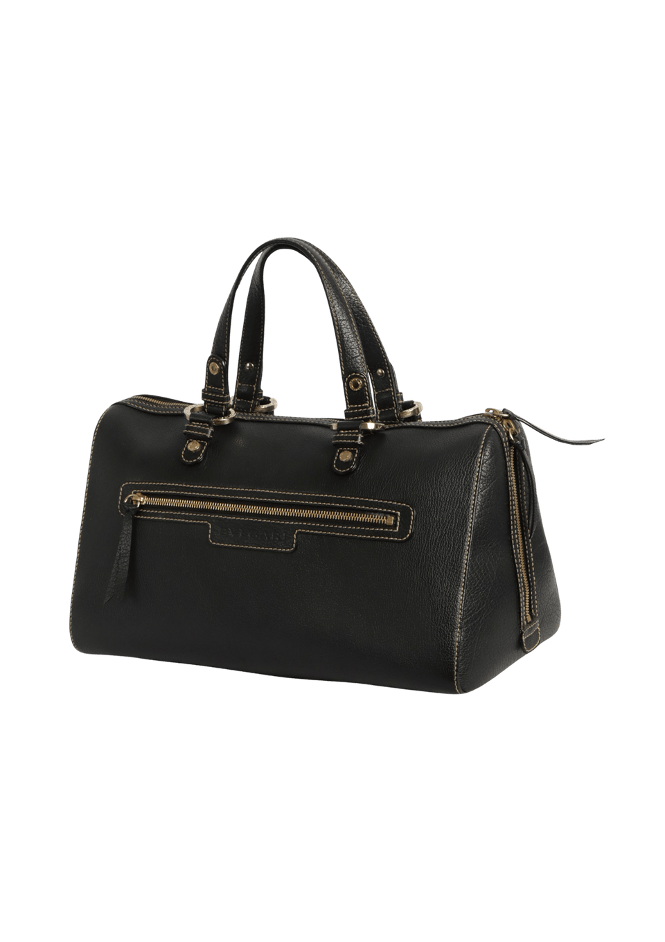 BOLSA BVLGARI LEATHER TOTE BAG PRETO ORIGINAL – Gringa