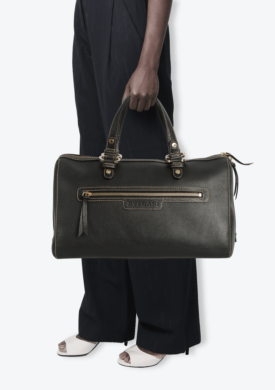 バッグ BVLGARI / Structured Leather Tote Bag BOLSA BVLGARI LEATHER TOTE BAG PRETO ORIGINAL – Gringa