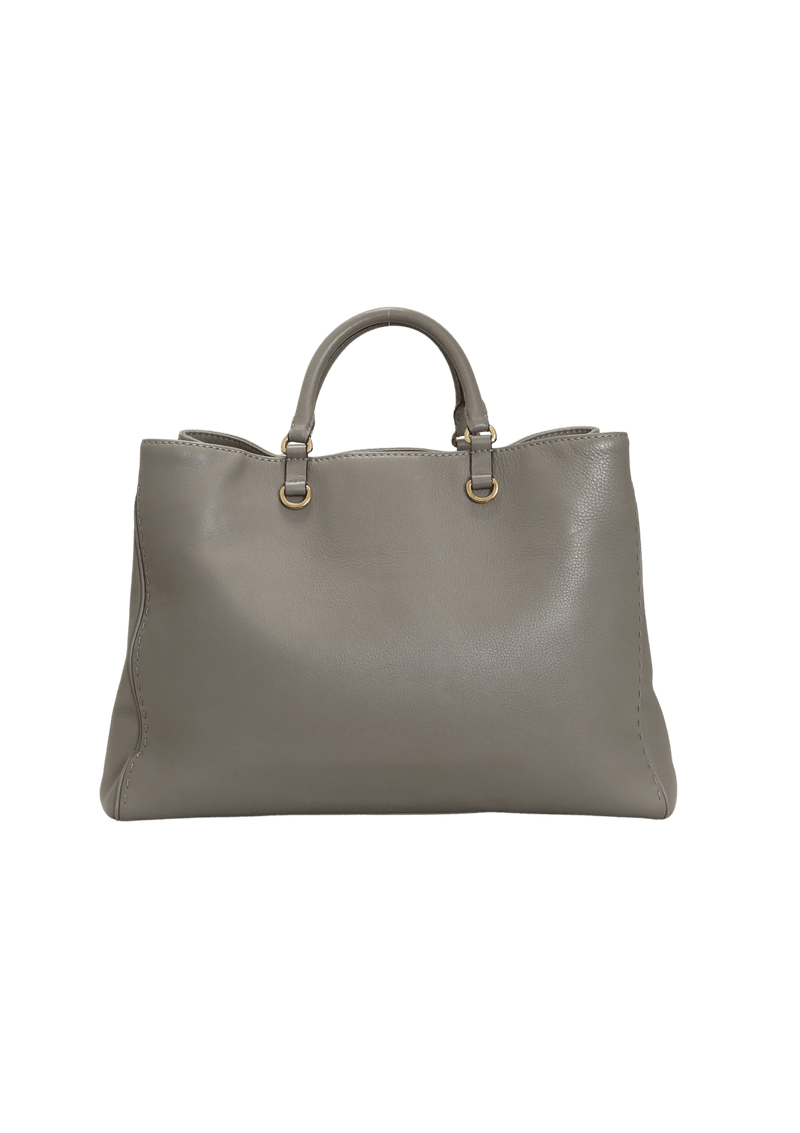 LEATHER CH TOTE BAG