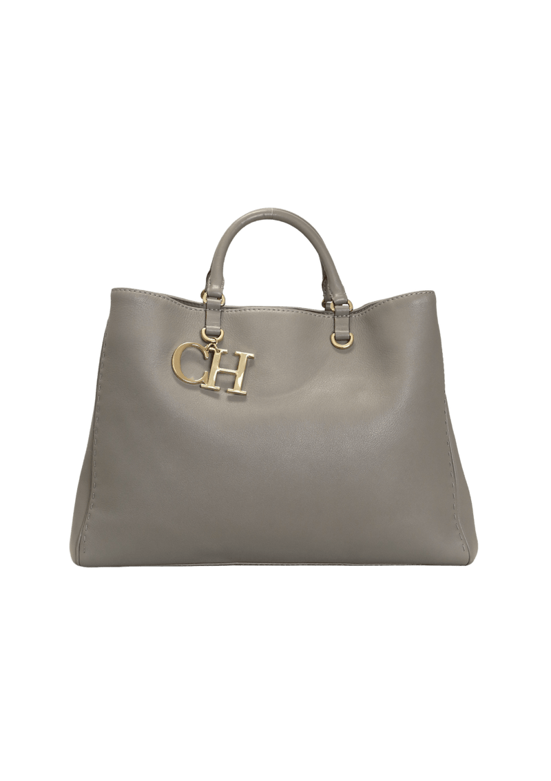 LEATHER CH TOTE BAG