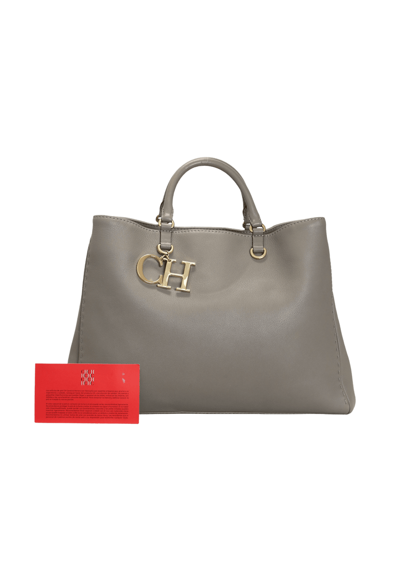 LEATHER CH TOTE BAG