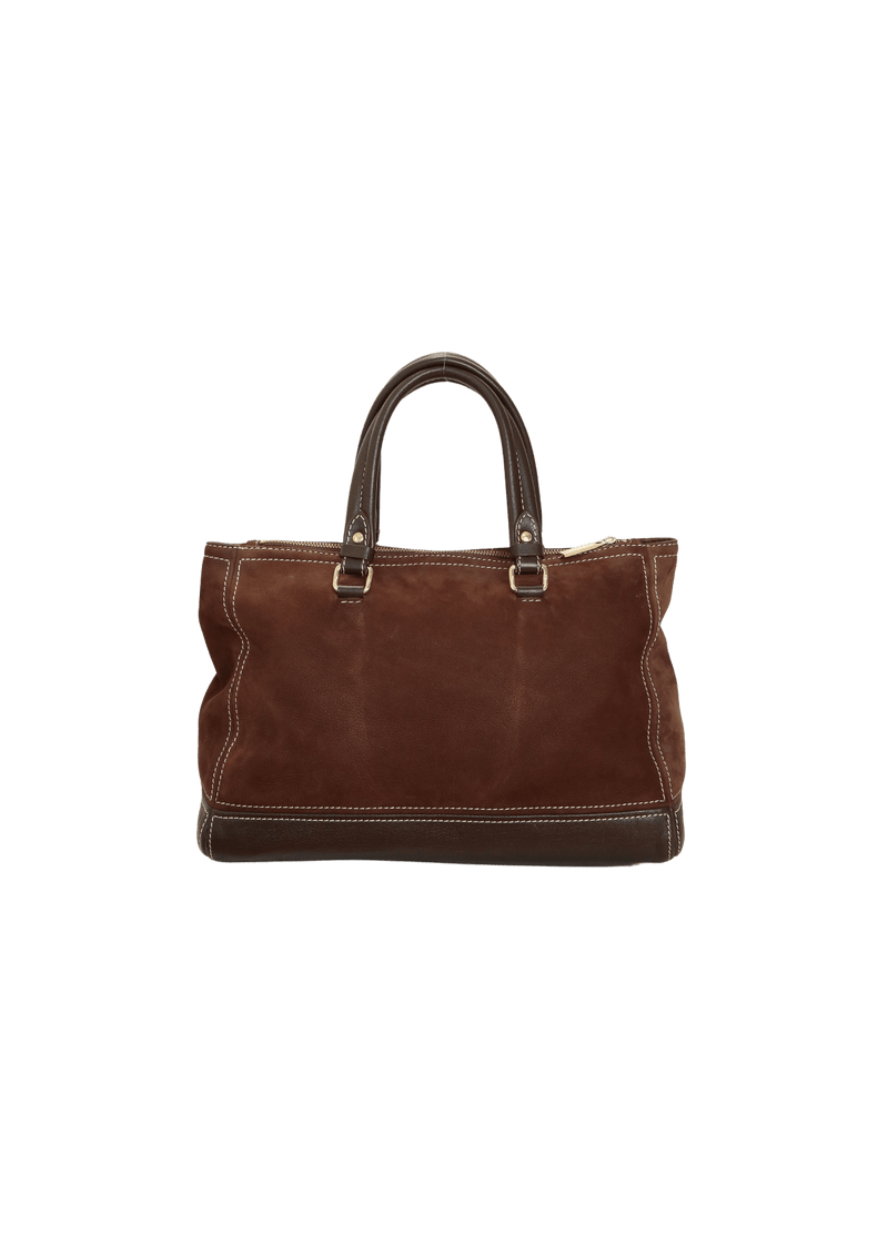 LEATHER STICHED LOGO BAG