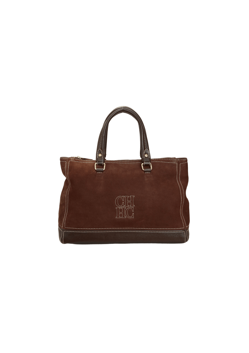 LEATHER STICHED LOGO BAG