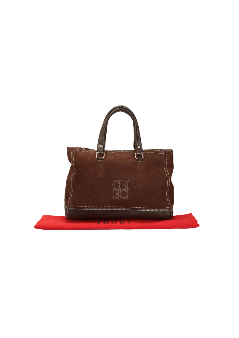 LEATHER STICHED LOGO BAG