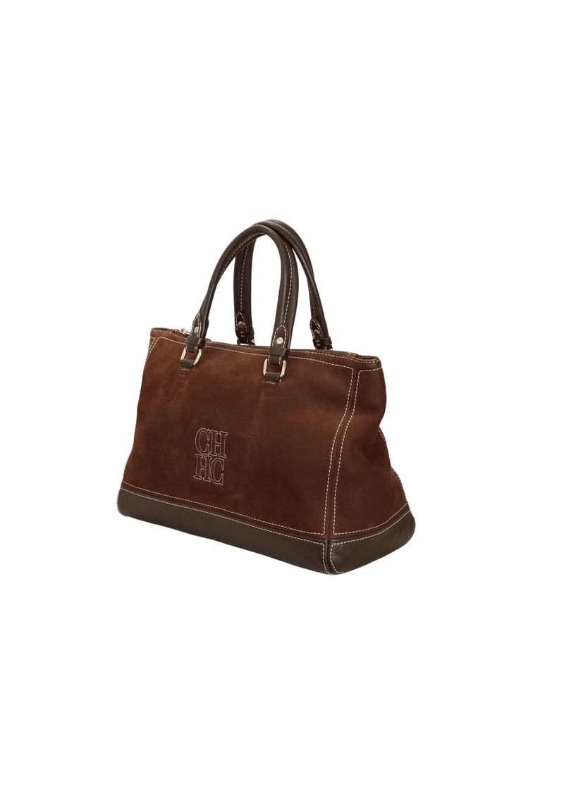 LEATHER STICHED LOGO BAG