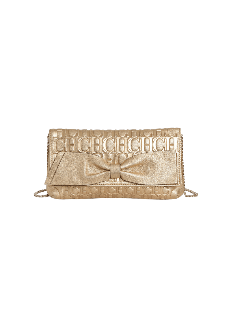 MONOGRAM EMBOSSED FLAP BAG