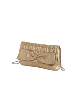 MONOGRAM EMBOSSED FLAP BAG