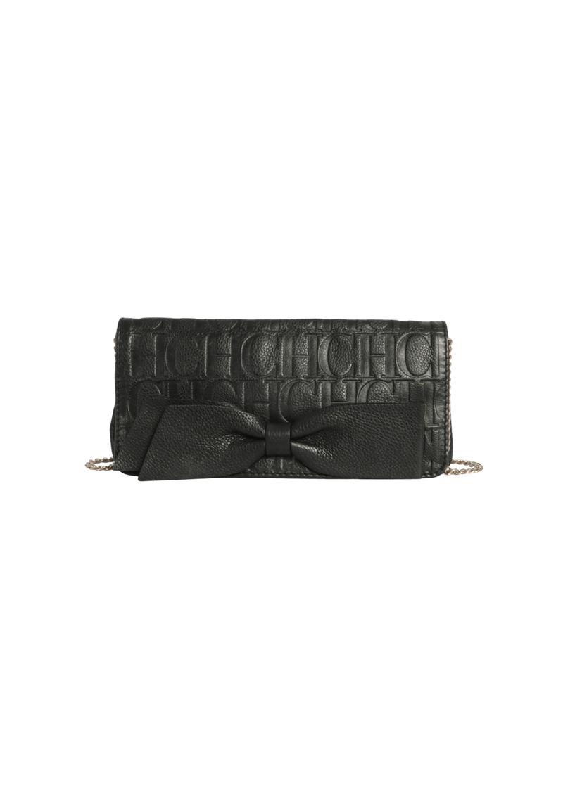 MONOGRAM EMBOSSED FLAP BAG