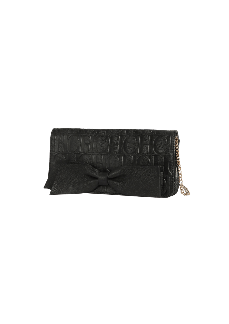 MONOGRAM EMBOSSED FLAP BAG