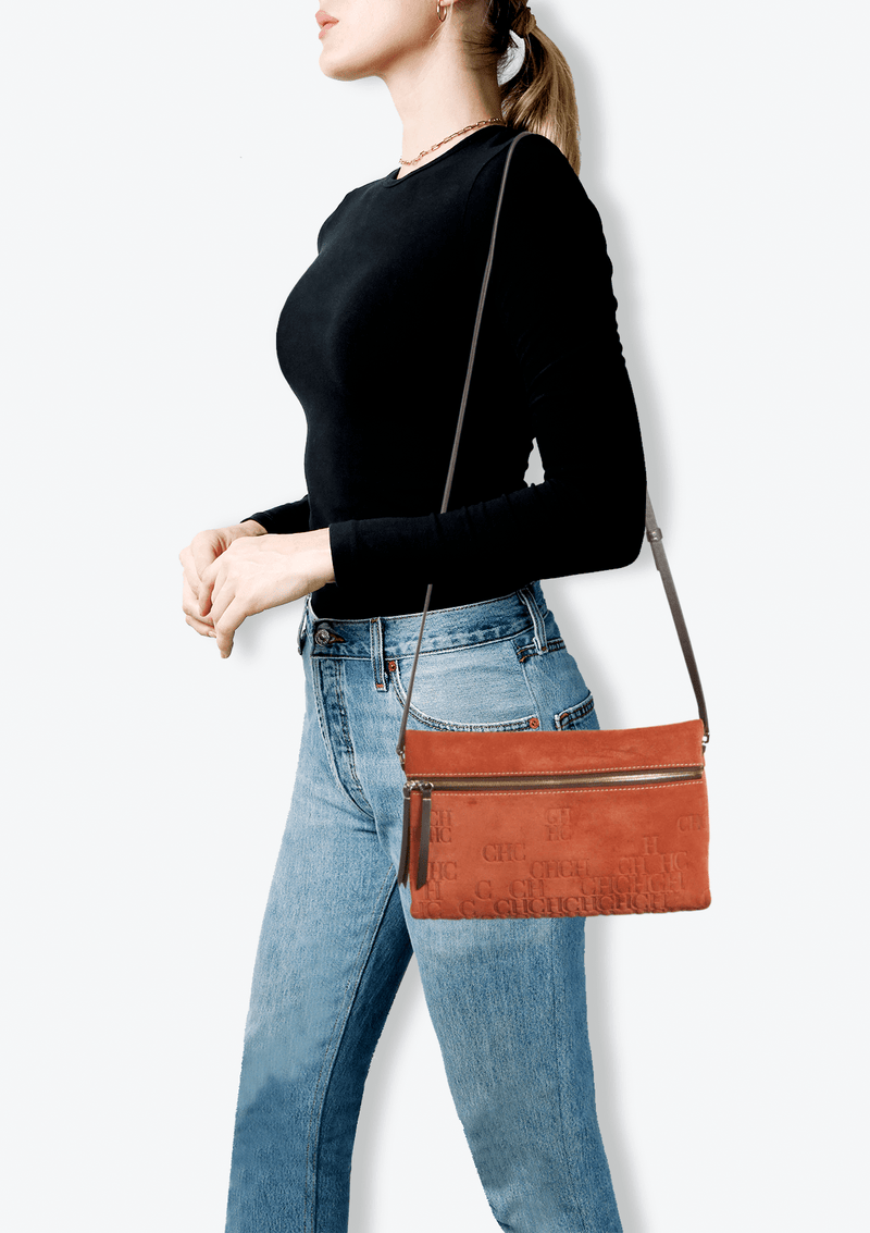 SUEDE SIGNATURE CROSSBODY BAG