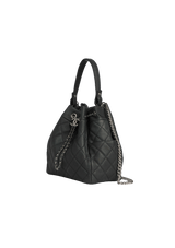 CC DRAWSTRING BUCKET BAG GRAINED CALFSKIN