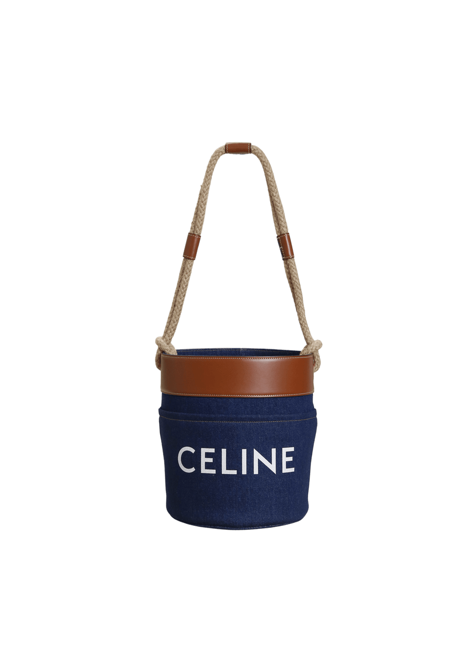 BOLSA CELINE DENIM LOGO BUCKET BAG AZUL ORIGINAL – Gringa