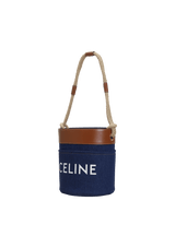 DENIM LOGO BUCKET BAG