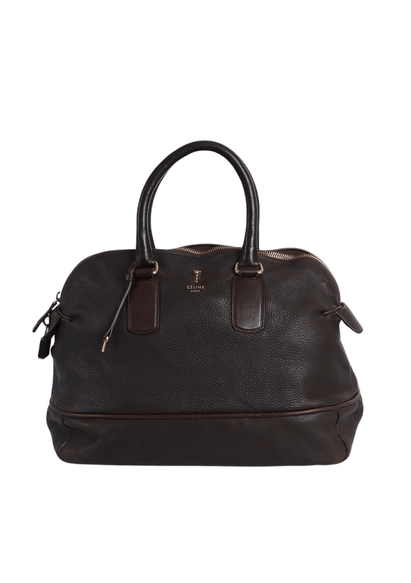 LEATHER BOWLER BAG