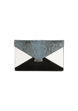 PYTHON SUEDE CLUTCH