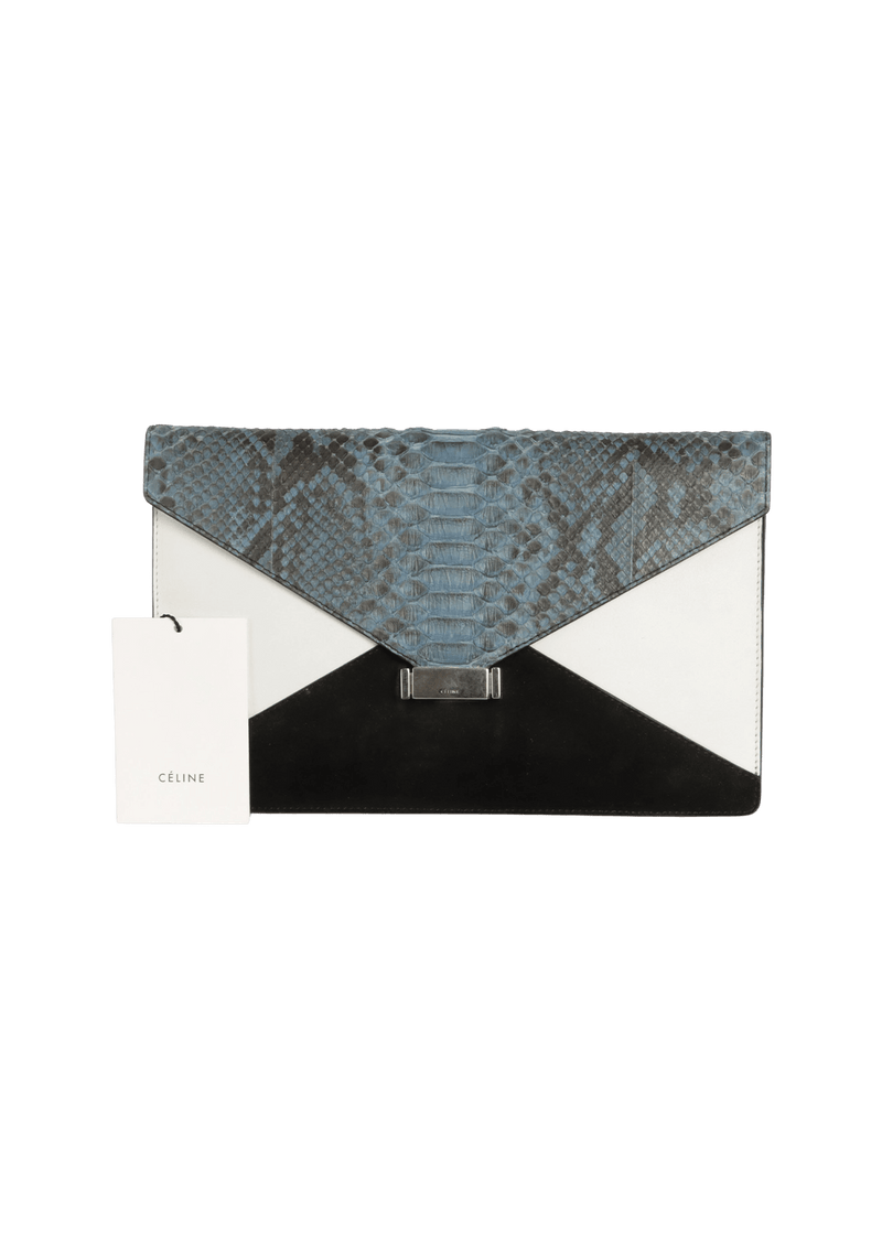 PYTHON SUEDE CLUTCH