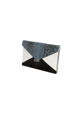 PYTHON SUEDE CLUTCH