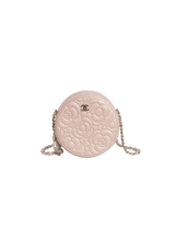 CAMELLIA ROUND CLUTCH WITH CHAIN