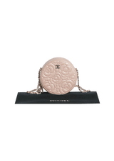 CAMELLIA ROUND CLUTCH WITH CHAIN