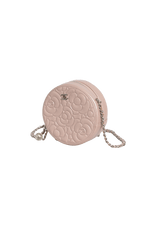 CAMELLIA ROUND CLUTCH WITH CHAIN