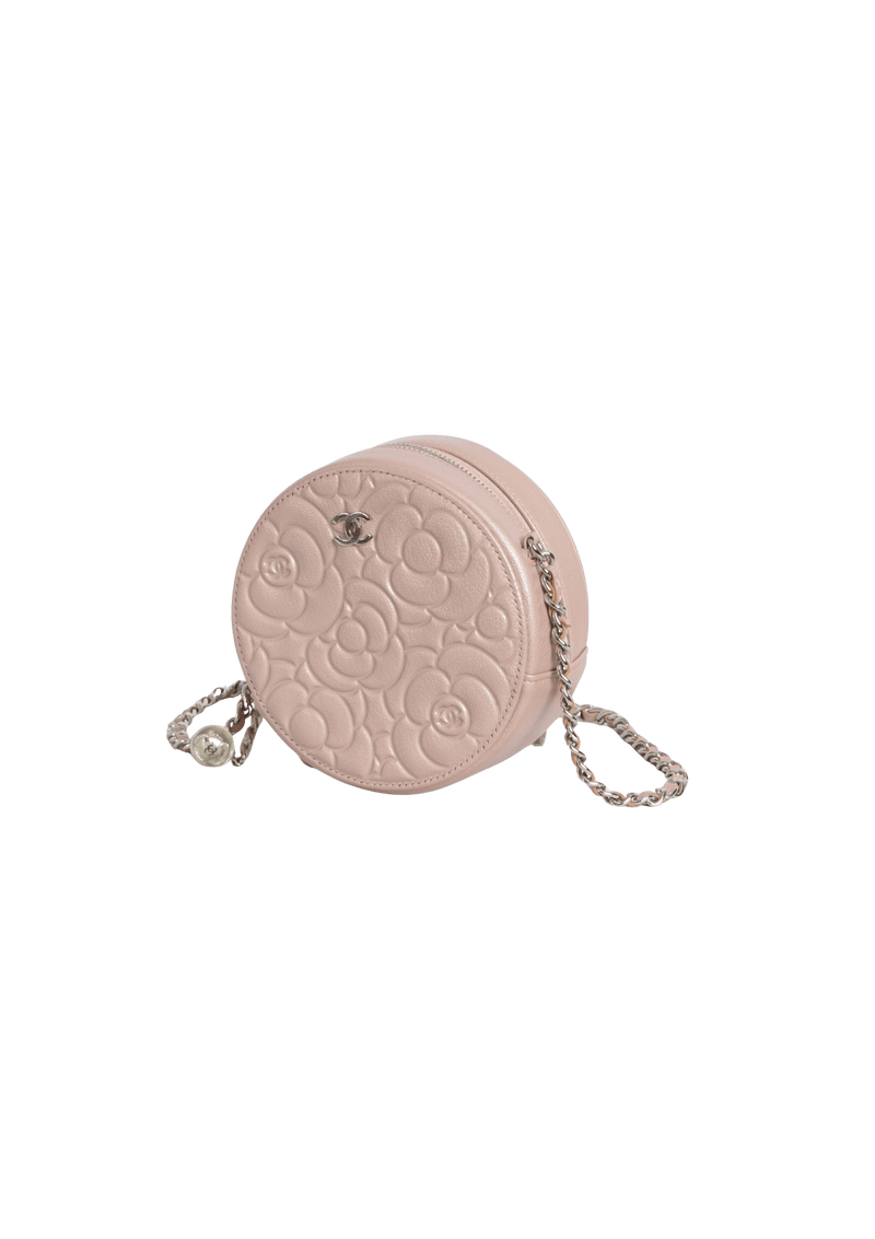 CAMELLIA ROUND CLUTCH WITH CHAIN