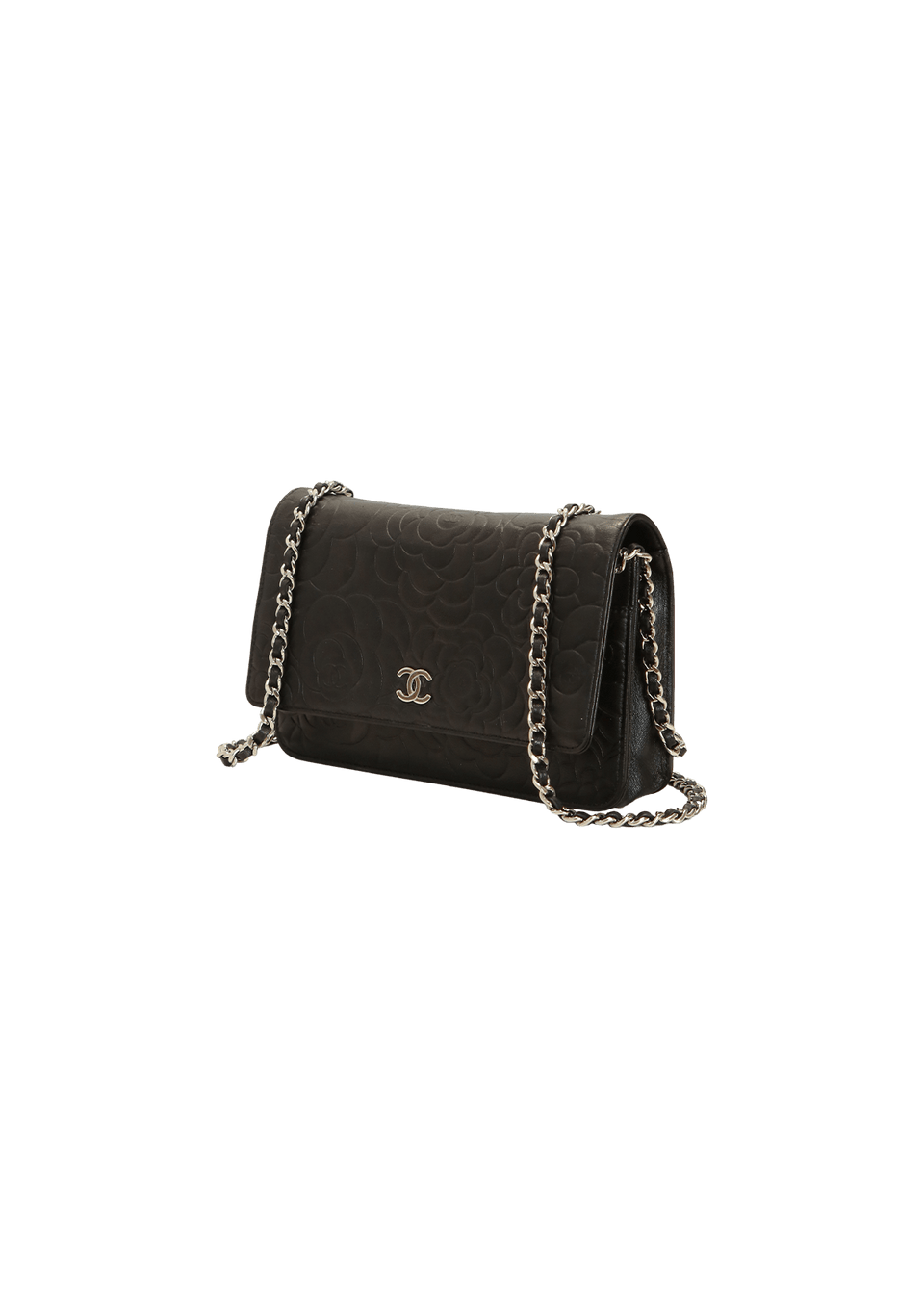 BOLSA CHANEL CAMELLIA WALLET ON CHAIN PRETA ORIGINAL – Gringa