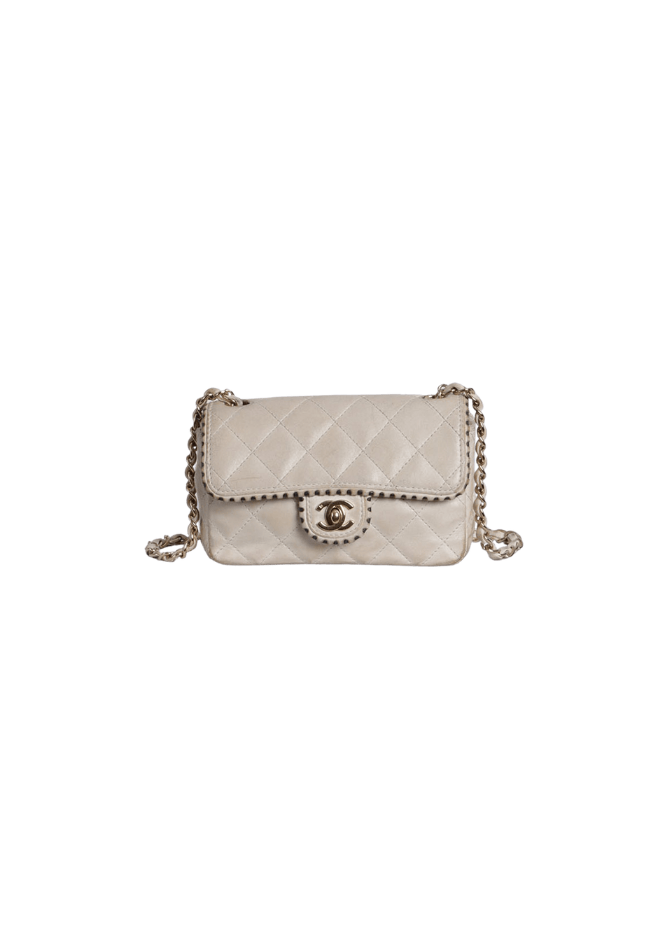 BOLSA CHANEL CC CHAIN FLAP BAG BEGE ORIGINAL – Gringa