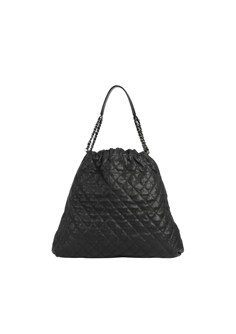 CC ELASTIC TOTE CAVIAR