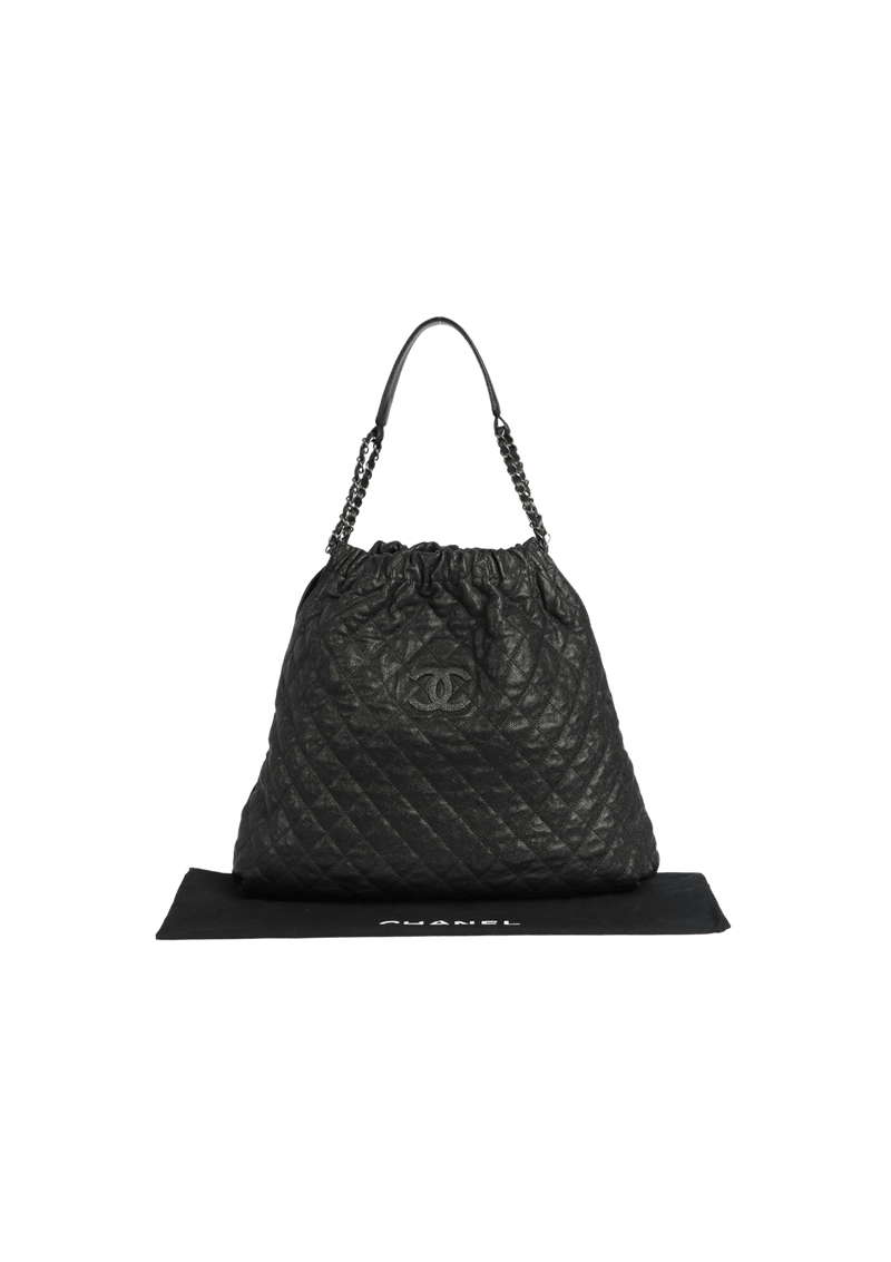 CC ELASTIC TOTE CAVIAR