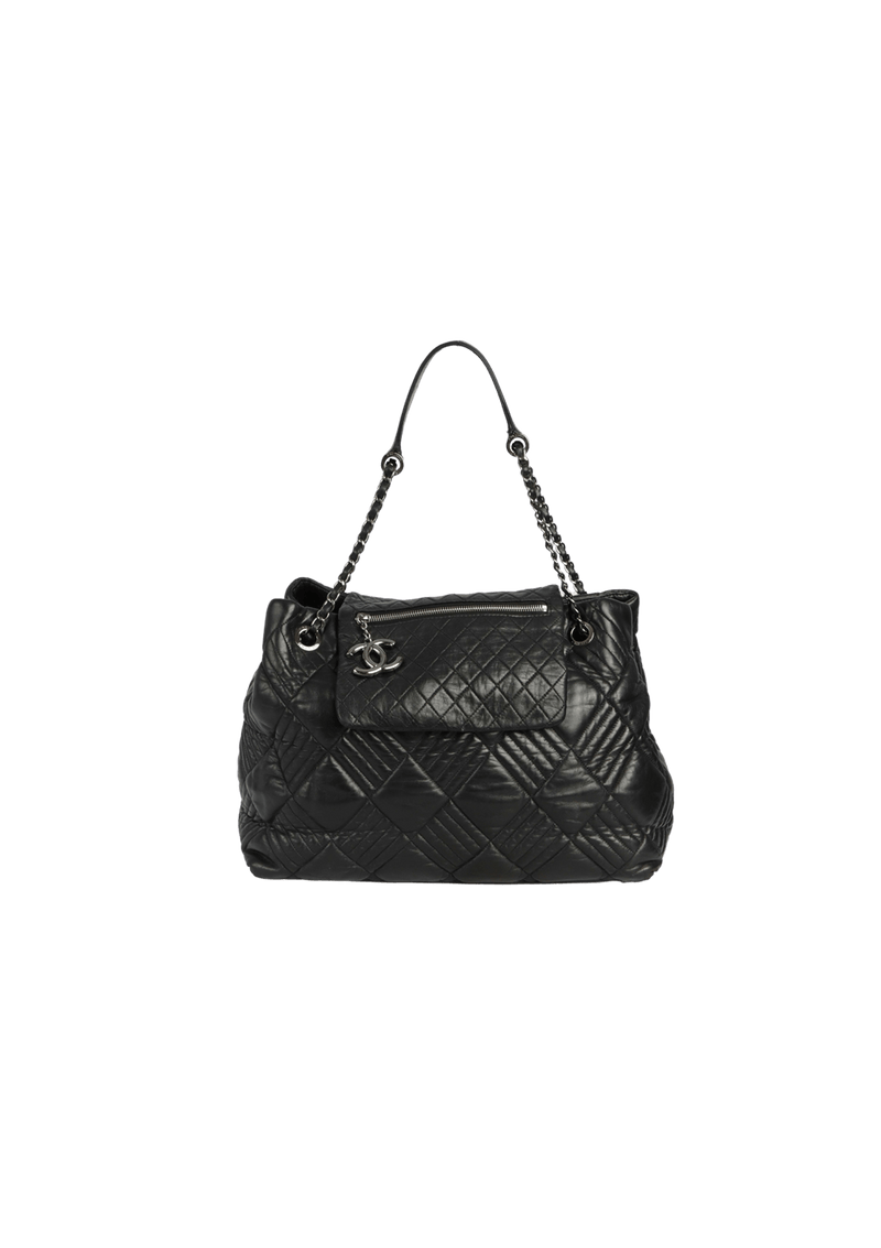 IN AND OUT FLAP TOTE QUILTED LAMBSKIN