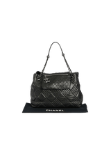 IN AND OUT FLAP TOTE QUILTED LAMBSKIN