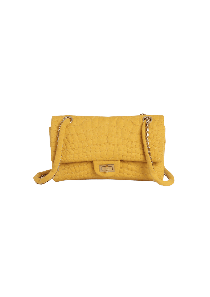 JERSEY CROCODILE EMBROIDERED 2.55 REISSUE FLAP BAG