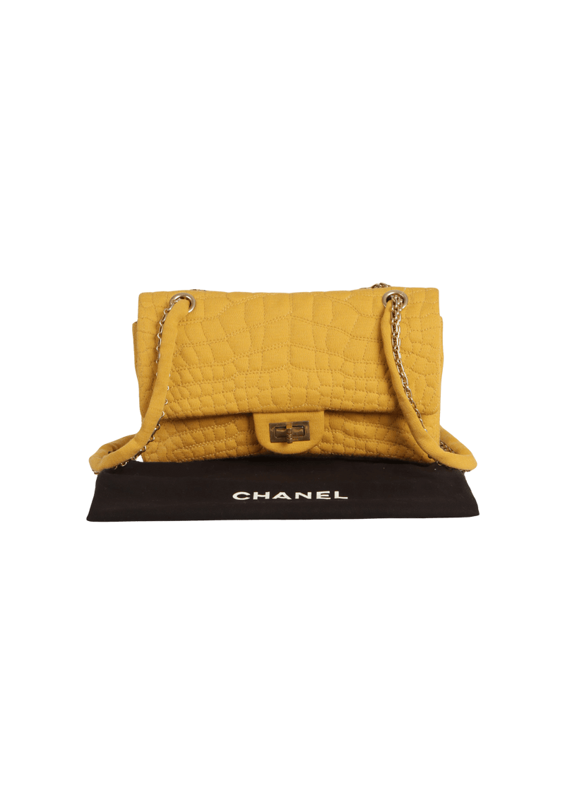 JERSEY CROCODILE EMBROIDERED 2.55 REISSUE FLAP BAG