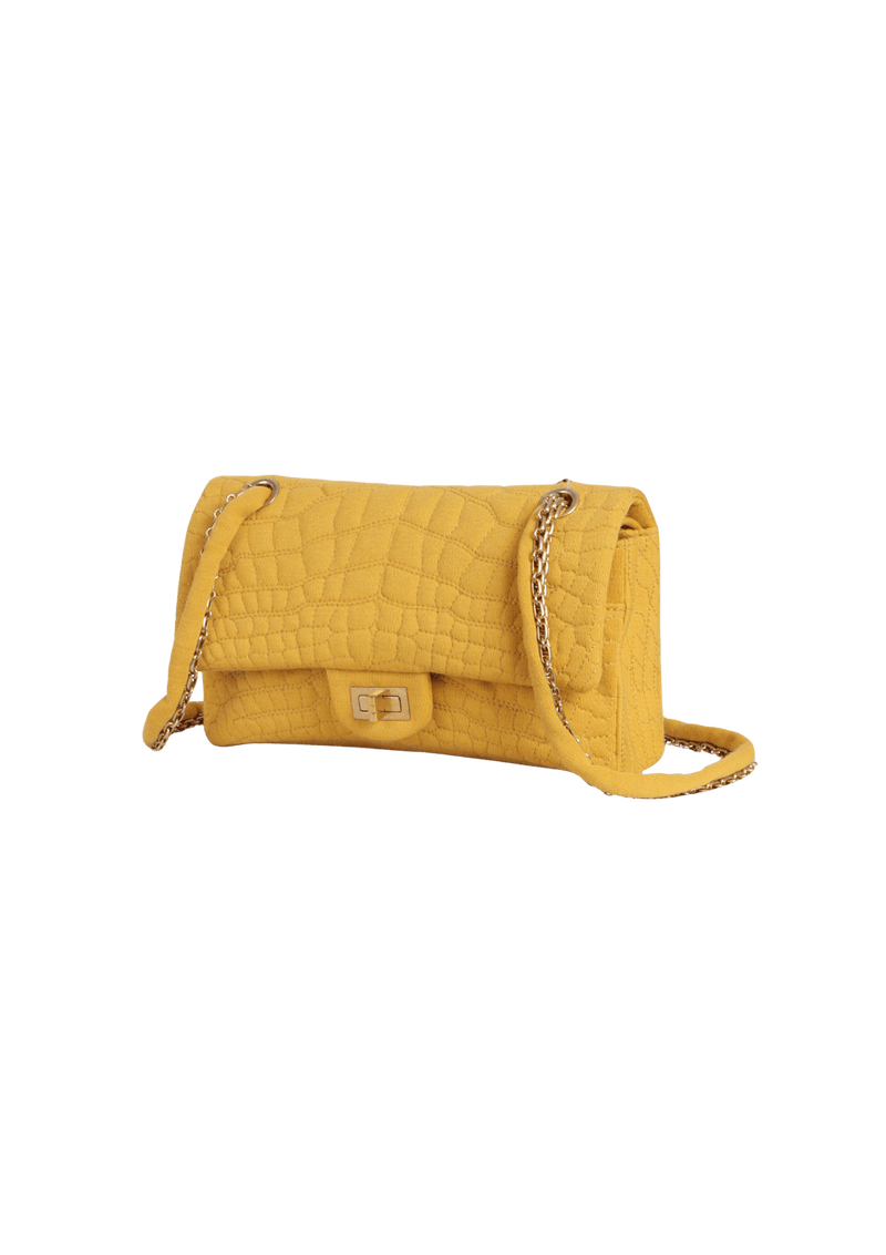 JERSEY CROCODILE EMBROIDERED 2.55 REISSUE FLAP BAG