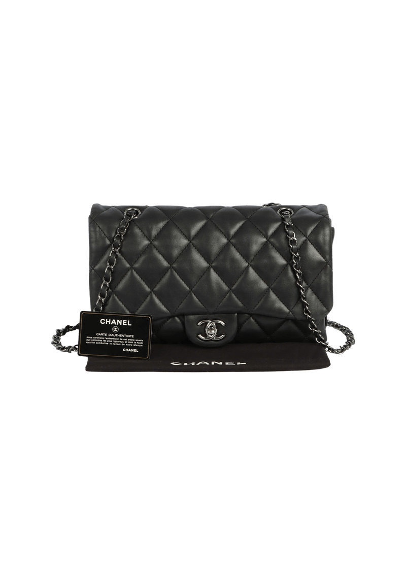 JUMBO 3 ACCORDION FLAP LAMBSKIN