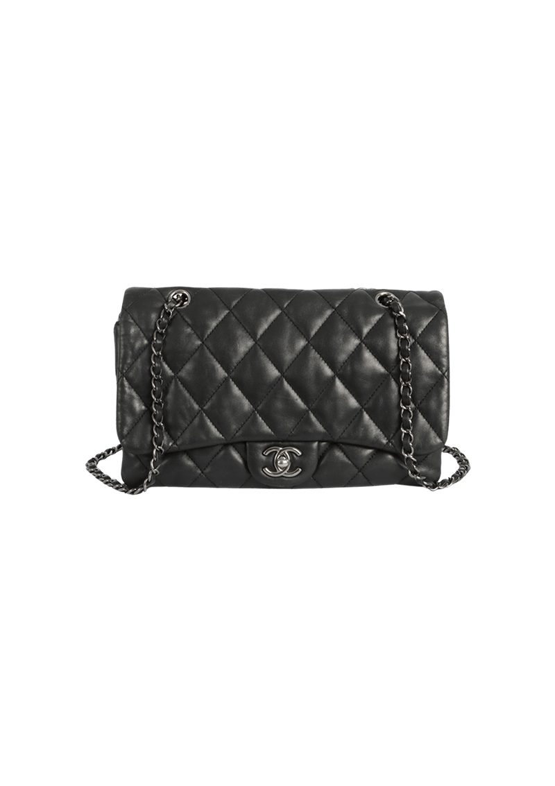 JUMBO 3 ACCORDION FLAP LAMBSKIN