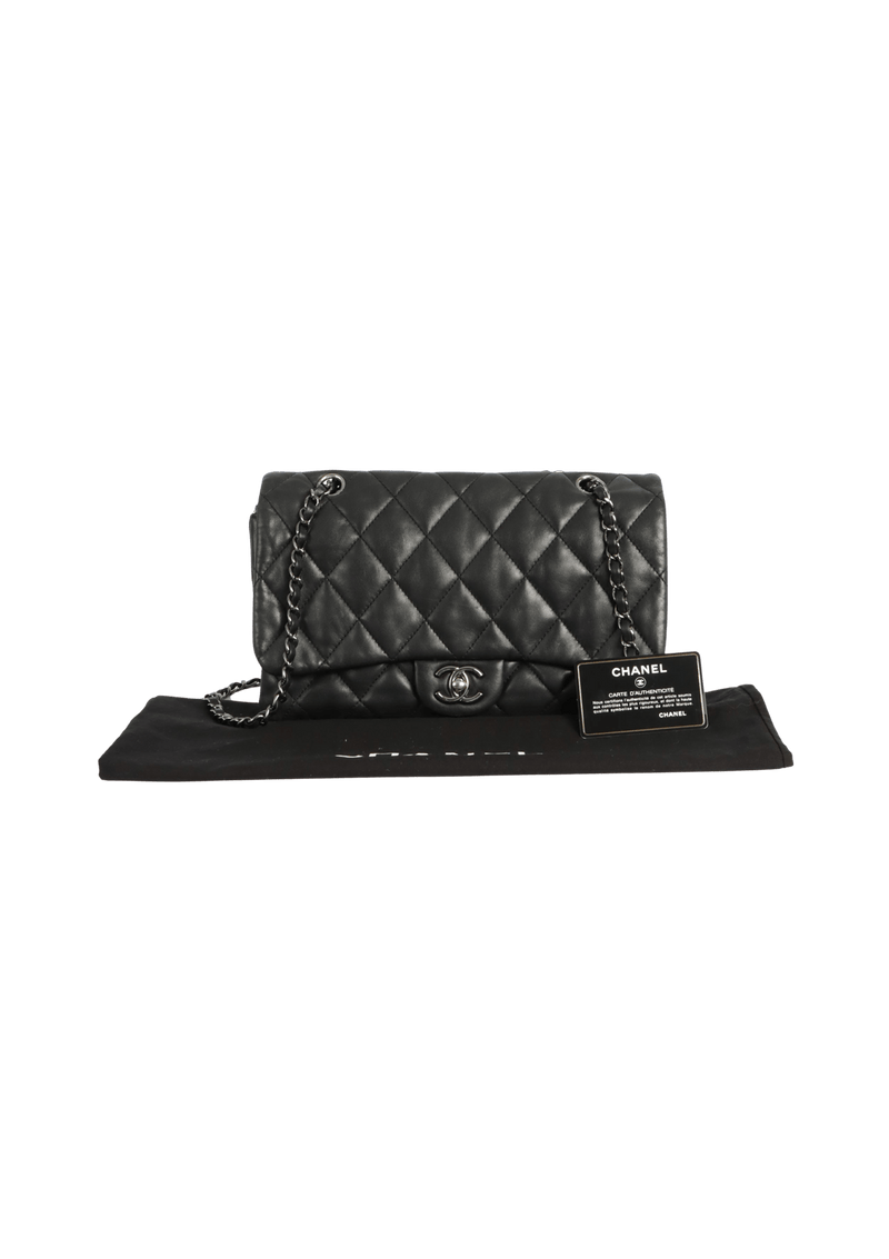 JUMBO 3 ACCORDION FLAP LAMBSKIN