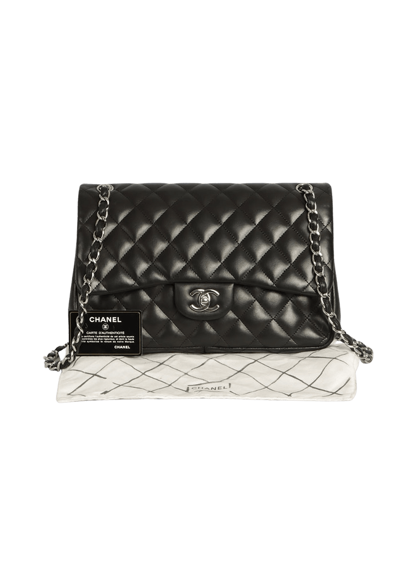 JUMBO CLASSIC DOUBLE FLAP LAMBSKIN