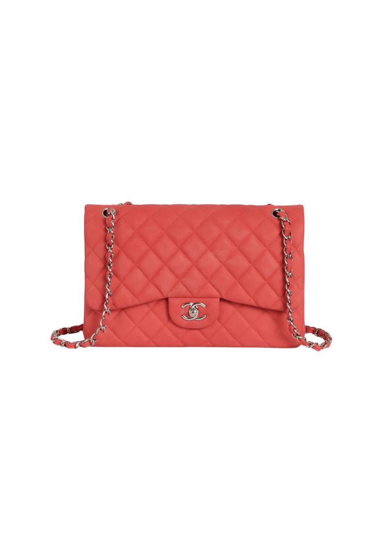 JUMBO CLASSIC DOUBLE FLAP SUEDE CAVIAR