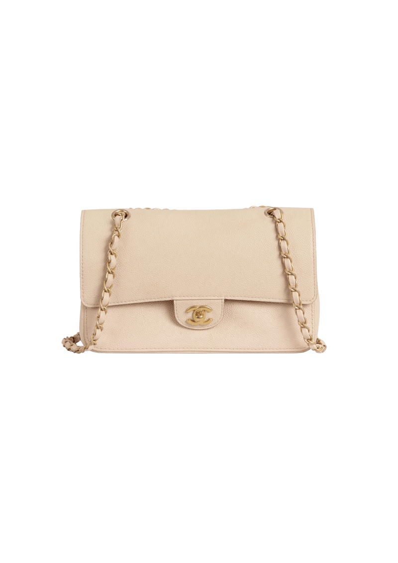 JUMBO CLASSIC PURE DOUBLE FLAP BAG CAVIAR