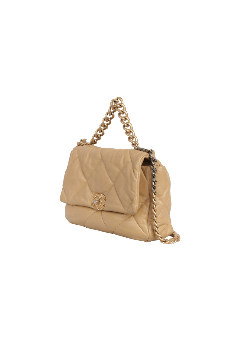 LARGE 19 FLAP BAG GOATSKIN