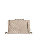 LARGE CHEVRON STATEMENT FLAP BAG LAMBSKIN