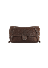 LE MARAIS LIGNE FLAP BAG DISTRESSED LAMBSKIN