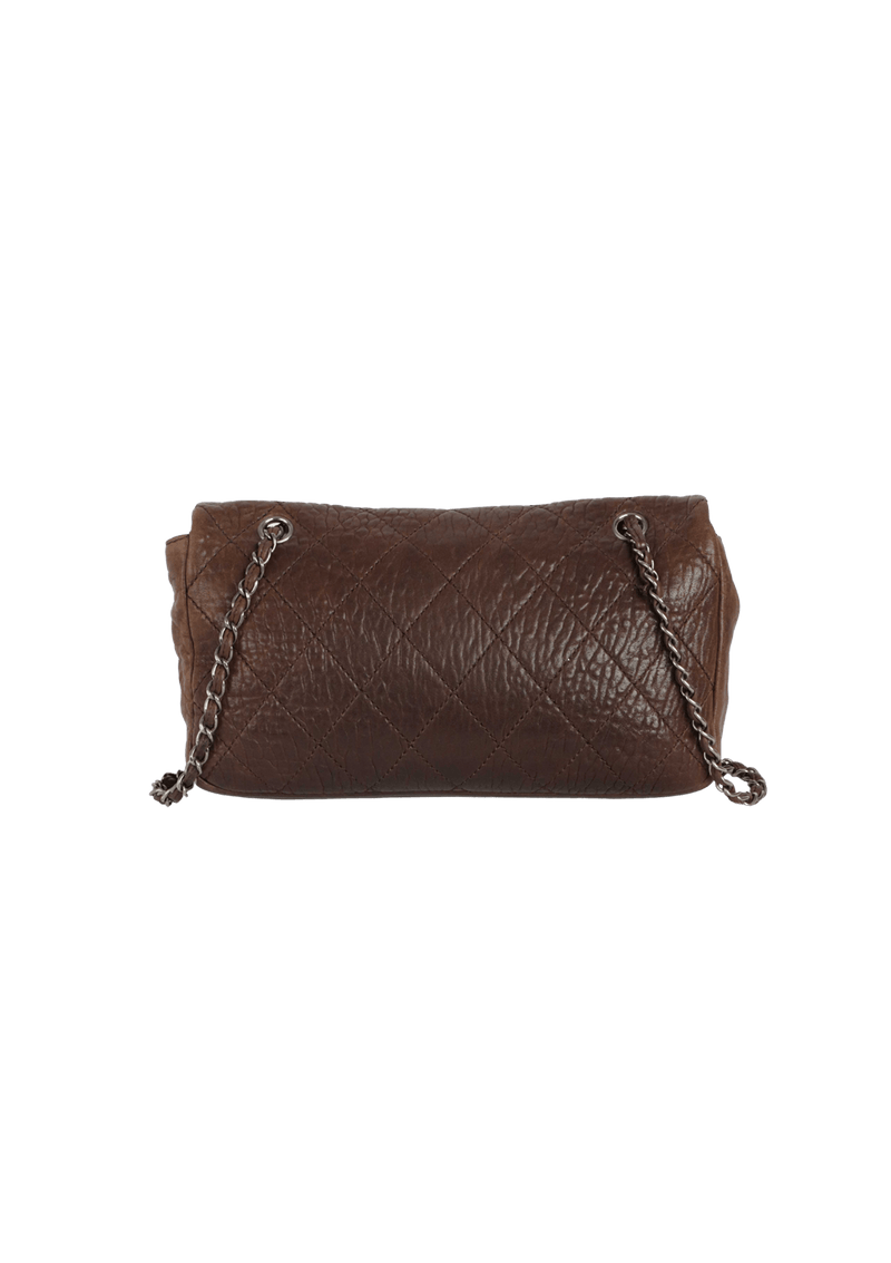 LE MARAIS LIGNE FLAP BAG DISTRESSED LAMBSKIN