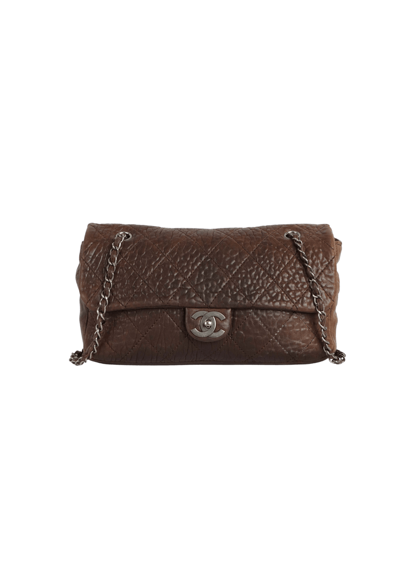 LE MARAIS LIGNE FLAP BAG DISTRESSED LAMBSKIN