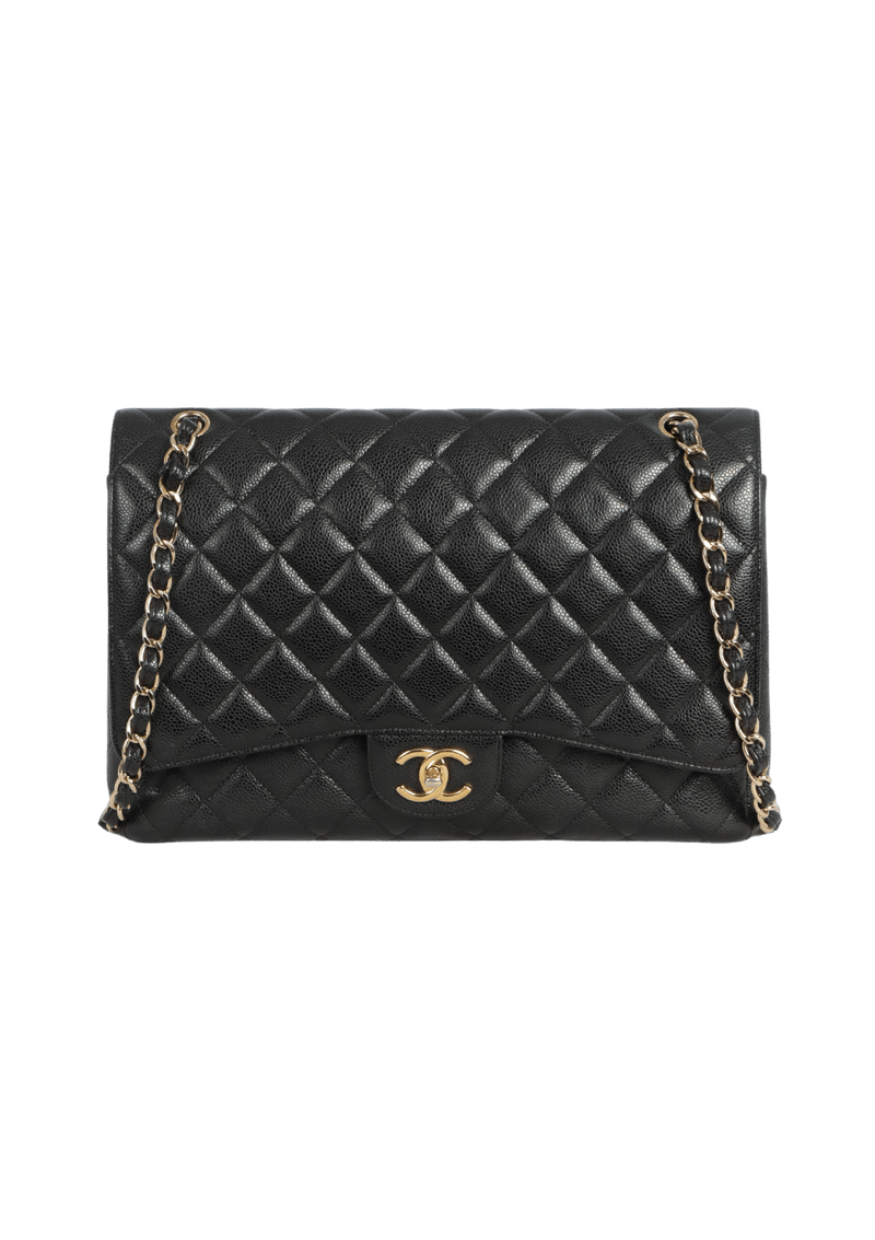 MAXI CLASSIC DOUBLE FLAP CAVIAR