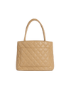 MEDALLION QUILTED TOTE CAVIAR